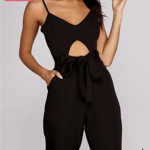 Windsor - Key to Style cutout tie jumpsuit